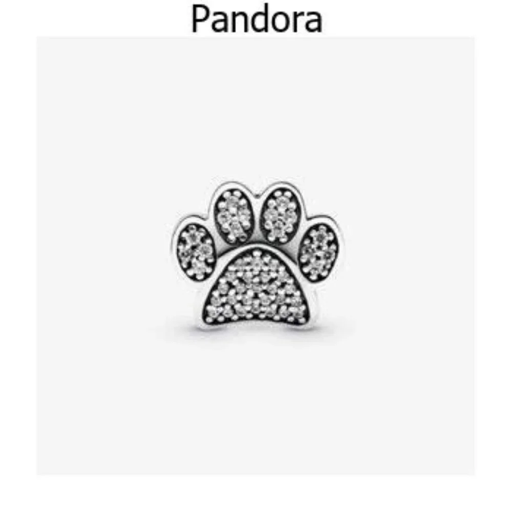 Pandora Sparkling Paw Print Charm